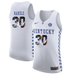 Kentucky Wildcats #30 Julius Randle Authentic College Basketball Jersey White