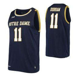 Youth Notre Dame Fighting Irish #11 Juwan Durham Navy Authentic College Basketball Jersey