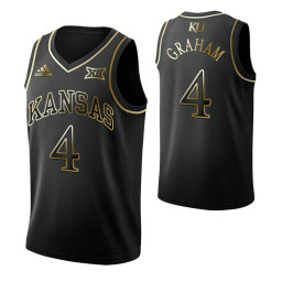 Isaiah Moss Kansas Jayhawks Black Golden Edition Replica College Basketball Jersey