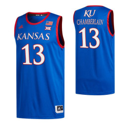 Kansas Jayhawks #13 Wilt Chamberlain Royal Authentic College Basketball Jersey
