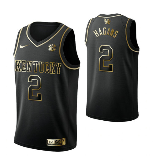 Ashton Hagans Kentucky Wildcats Black Golden Edition Replica College Basketball Jersey