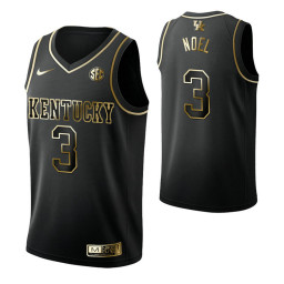 Nerlens Noel Kentucky Wildcats Black Golden Edition Replica College Basketball Jersey