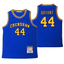 Youth Lakers Kobe Bryant #44 Basketball Crenshaw High School Replica College Basketball Jersey Blue