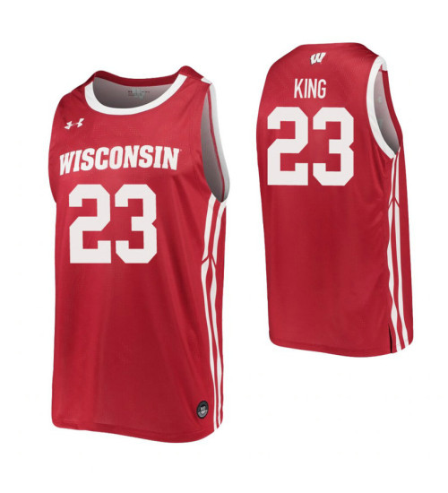 Youth Kobe King Authentic College Basketball Jersey Red Wisconsin Badgers