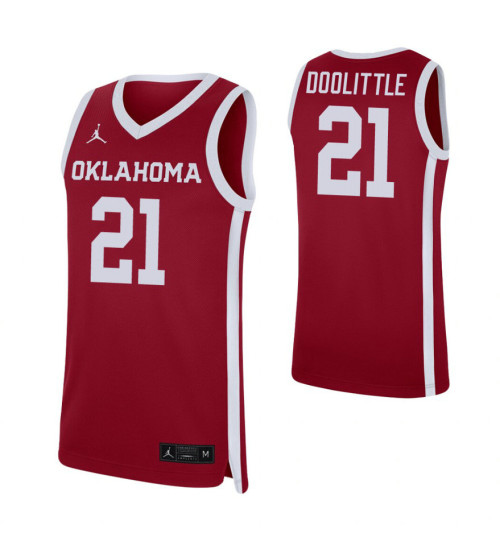 Women's Kristian Doolittle Replica College Basketball Jersey Crimson Oklahoma Sooners