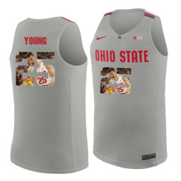 Youth Ohio State Buckeyes #25 Kyle Young Replica College Basketball Jersey Gray