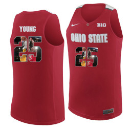 Youth Ohio State Buckeyes #25 Kyle Young Replica College Basketball Jersey Red