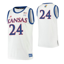 Kansas Jayhawks #24 Lagerald Vick White Authentic College Basketball Jersey