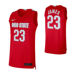 Ohio State Buckeyes #23 LeBron James Scarlet Authentic College Basketball Jersey