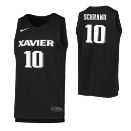 Leighton Schrand Authentic College Basketball Jersey Black Xavier Musketeers