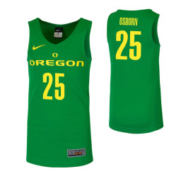 Youth Oregon Ducks Luke Osborn Replica College Basketball Jersey Green