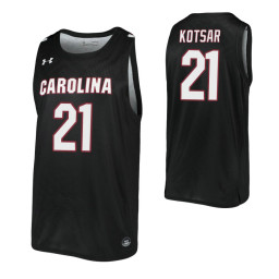 South Carolina Gamecocks #21 Maik Kotsar Black Authentic College Basketball Jersey