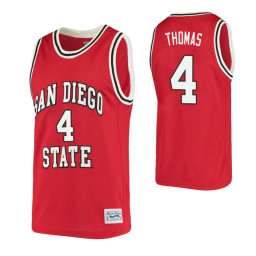 San Diego State Aztecs 4 Malcolm Thomas Alumni Replica College Basketball Jersey Red