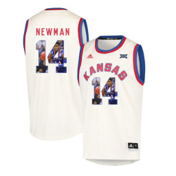 Kansas Jayhawks #14 Malik Newman Replica College Basketball Jersey Cream