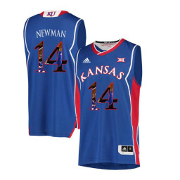 Kansas Jayhawks #14 Malik Newman Authentic College Basketball Jersey Royal