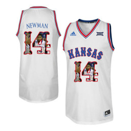 Kansas Jayhawks #14 Malik Newman Authentic College Basketball Jersey White