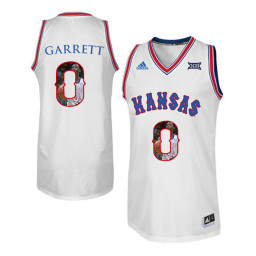 Youth Kansas Jayhawks #0 Marcus Garrett Authentic College Basketball Jersey White