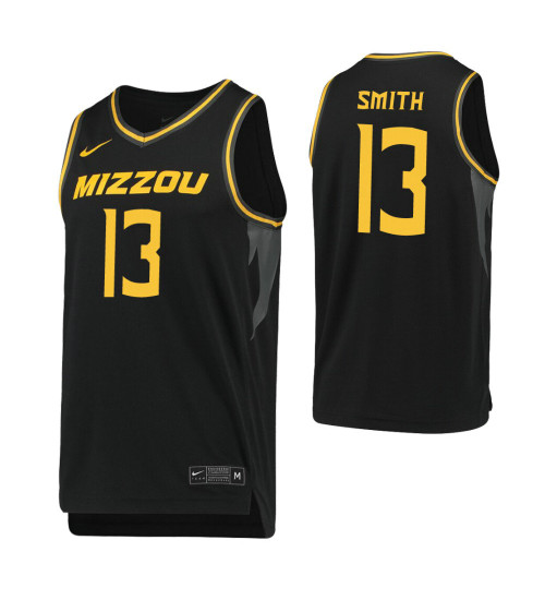 Youth Missouri Tigers #13 Mark Smith Black Authentic College Basketball Jersey