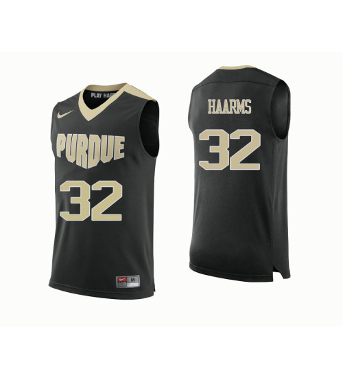 Purdue Boilermakers #32 Matt Haarms Replica College Basketball Jersey Black