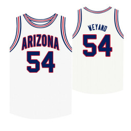 Women's Arizona Wildcats #54 Matt Weyand White Authentic College Basketball Jersey
