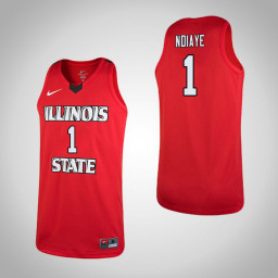 Women's Illinois State Redbirds #1 Abdoulaye Ndiaye Authentic College Basketball Jersey Red