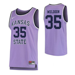 Kansas State Wildcats #35 Patrick Muldoon Authentic College Basketball Jersey Purple