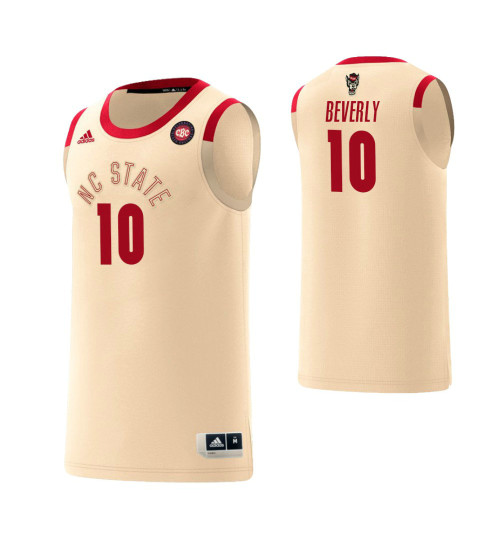 Youth NC State Wolfpack #10 Braxton Beverly Harlem Renaissance Replica College Basketball Jersey Cream