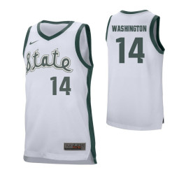Youth Michigan State Spartans #14 Brock Washington Authentic College Basketball Jersey White