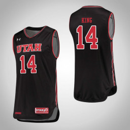 Women's Utah Utes #14 Brooks King Replica College Basketball Jersey Black