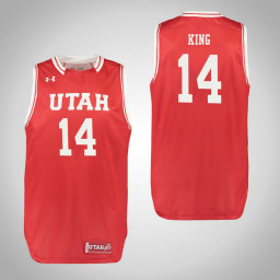 Women's Utah Utes #14 Brooks King Replica College Basketball Jersey Red