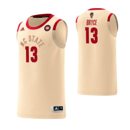 Youth NC State Wolfpack #13 C.J. Bryce Harlem Renaissance Replica College Basketball Jersey Cream