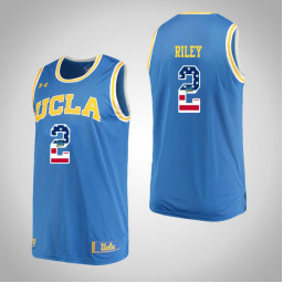 Youth UCLA Bruins #2 Cody Riley USA Flag Authentic College Basketball Jersey Blue