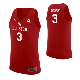 Houston Cougars #3 Armoni Brooks Authentic College Basketball Jersey Red