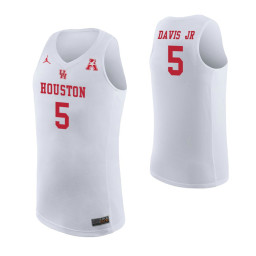 Youth Houston Cougars #5 Corey Davis Jr. Authentic College Basketball Jersey White