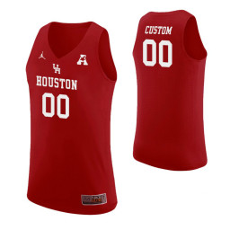 Houston Cougars Custom College Basketball Replica Jersey Red