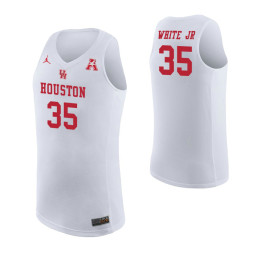 Youth Houston Cougars #35 Fabian White Jr. Authentic College Basketball Jersey White