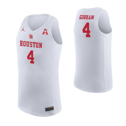 Youth Houston Cougars #4 Justin Gorham Authentic College Basketball Jersey White