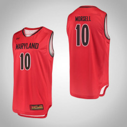 Maryland Terrapins #10 Darryl Morsell Authentic College Basketball Jersey Red