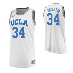 Youth UCLA Bruins #34 David Singleton Road Authentic College Basketball Jersey White