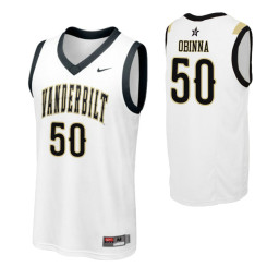 Vanderbilt Commodores #50 Ejike Obinna White Replica College Basketball Jersey