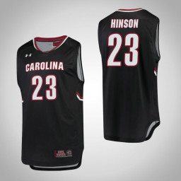 South Carolina Gamecocks #23 Evan Hinson Replica College Basketball Jersey Black