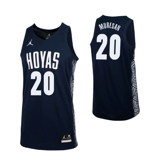 Georgetown Hoyas #20 George Muresan Authentic College Basketball Jersey Navy