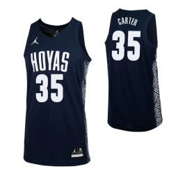 Georgetown Hoyas #35 Grayson Carter Authentic College Basketball Jersey Navy