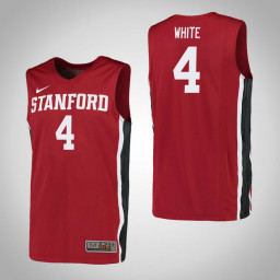 Youth Stanford Cardinal #4 Isaac White Authentic College Basketball Jersey Red