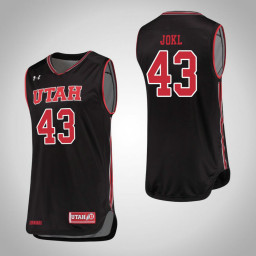 Utah Utes #43 Jakub Jokl Authentic College Basketball Jersey Black