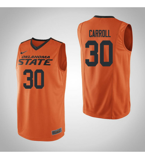 Youth Oklahoma St Cowboys #30 Jeffrey Carroll Authentic College Basketball Jersey Orange