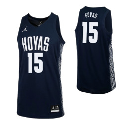 Georgetown Hoyas #15 Jessie Govan Replica College Basketball Jersey Navy