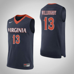 Youth Virginia Cavaliers #13 Jocelyn Willoughby Replica College Basketball Jersey Navy