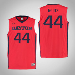 Dayton Flyers #44 Joey Gruden Authentic College Basketball Jersey Red