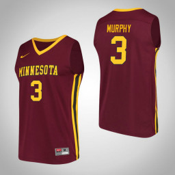 Youth Minnesota Golden Gophers #3 Jordan Murphy Performance Replica College Basketball Jersey Maroon